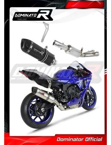 Ligne d'échappement complète inox Dominator HP1 Noir pour Yamaha YZF R1 1000 RN65 Race (2020-2024)