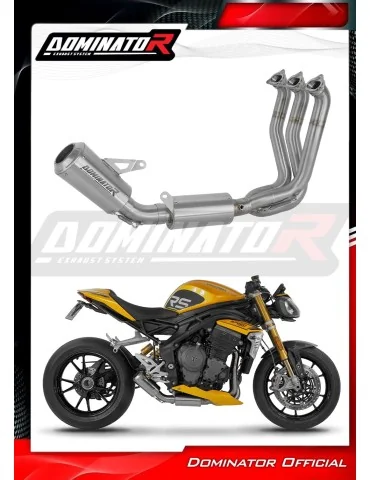 Ligne d'échappement complète inox Dominator GPS pour Triumph Speed Triple 1200 RS / RR (2021-2024)