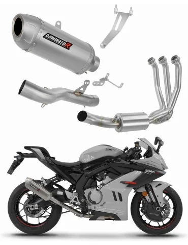 Ligne d'échappement complète inox Dominator S6 pour CF Moto 675 SR-R (2024-2026)