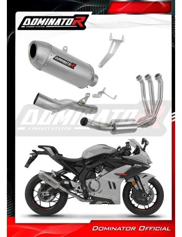Ligne d'échappement complète inox Dominator S6 pour CF Moto 675 SR-R (2024-2026)