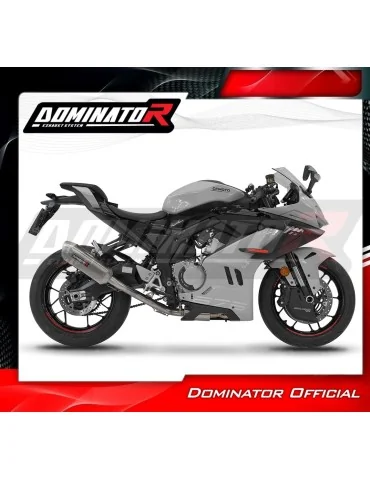 Ligne d'échappement complète inox Dominator S6 pour CF Moto 675 SR-R (2024-2026)