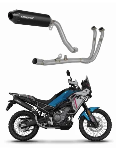 Ligne d'échappement complète inox Dominator MX2 Noir pour CF Moto 450 MT Euro 5+ (2024-2026)