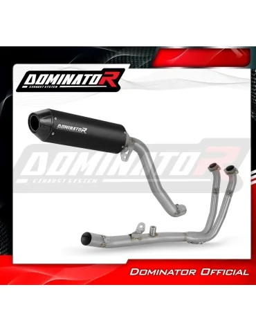 Ligne d'échappement complète inox Dominator MX2 Noir pour CF Moto 450 MT Euro 5+ (2024-2026)