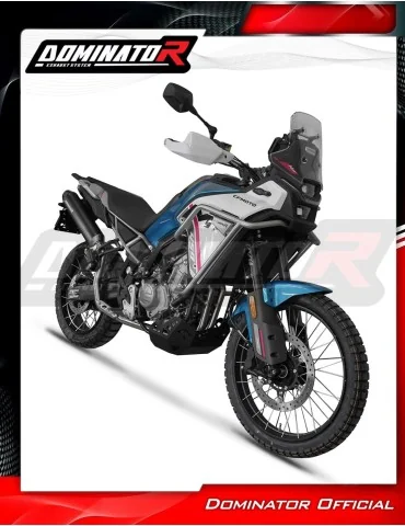 Ligne d'échappement complète inox Dominator MX2 Noir pour CF Moto 450 MT Euro 5+ (2024-2026)