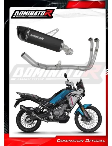 Ligne d'échappement complète inox Dominator HP6 Noir pour CF Moto 450 MT (2024)