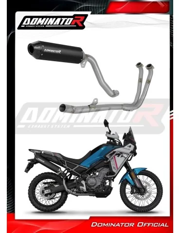 Ligne d'échappement complète inox Dominator MX2 Noir pour CF Moto 450 MT (2024)