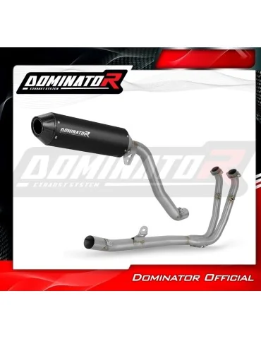 Ligne d'échappement complète inox Dominator MX2 Noir pour CF Moto 450 MT (2024)