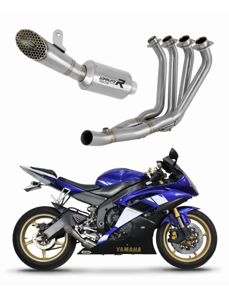 Ligne d'échappement complète inox Dominator GP3 EX pour Yamaha YZF R6 (2006-2016)