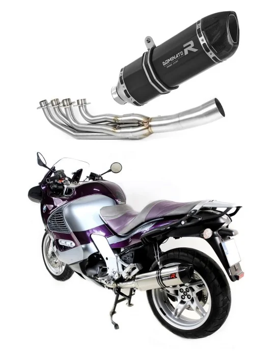 Ligne d'échappement complète inox Dominator HP1 Noir pour BMW K1200RS 1997-2000, vue 1