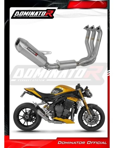 Ligne d'échappement complète inox Dominator S3 pour Triumph Speed Triple 1200 RS / RR (2021-2024)
