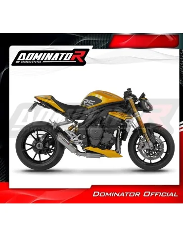 Ligne d'échappement complète inox Dominator S3 pour Triumph Speed Triple 1200 RS / RR (2021-2024)