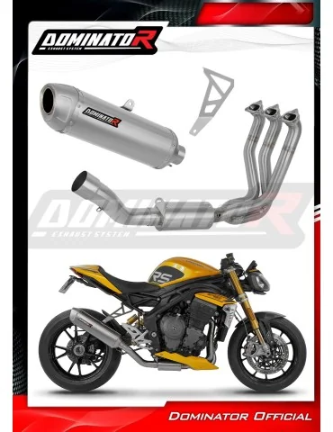 Ligne d'échappement complète inox Dominator S6 pour Triumph Speed Triple 1200 RS / RR (2021-2024)