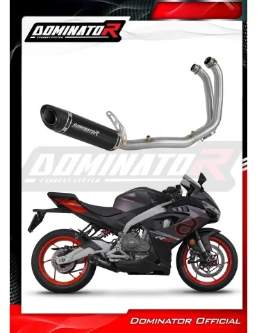 Ligne d'échappement complète inox Dominator HP8 Noir pour Aprilia RS 457 (2024-2026)