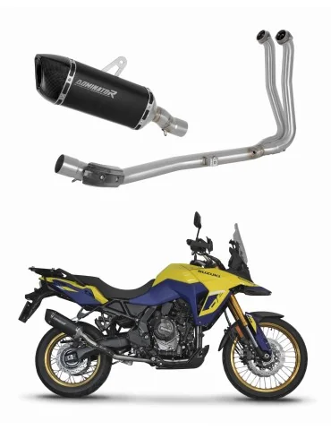 Ligne d'échappement complète inox Dominator HP6 Noir pour Suzuki V-Strom 800 SE / DE (2023-2024)