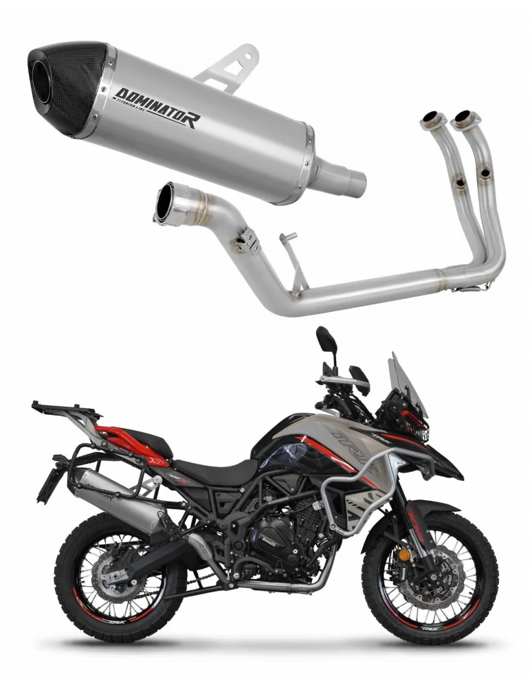 Ligne d'échappement complète Dominator HP7 Titane pour Benelli TRK 702 / TRK 702X (2023-2024)