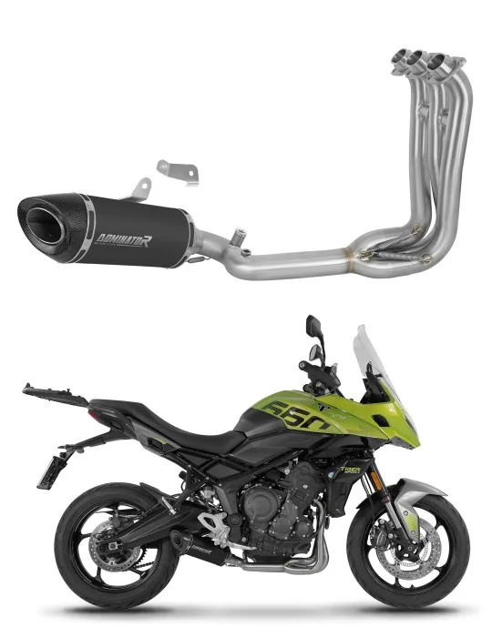 Ligne d'échappement complète inox Dominator HP8 Noir pour Triumph Tiger Sport 660 2025-2026, vue 1