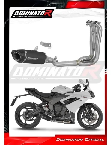Ligne d'échappement complète inox Dominator HP8 Noir pour Triumph Daytona 660 (2024-2026)