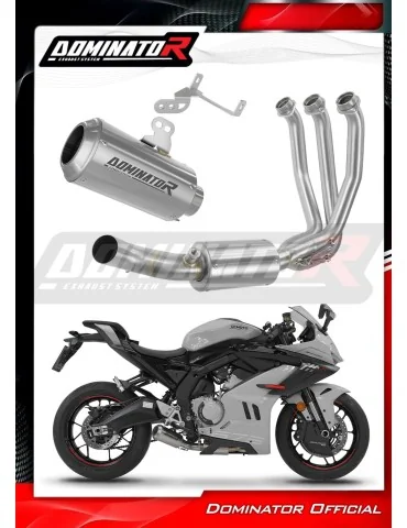 Ligne d'échappement complète inox Dominator GPS pour CF Moto 675 SR-R (2024-2026)