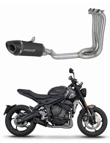 Ligne d'échappement complète inox Dominator HP8 Noir pour Triumph Trident 660 (2021-2024)