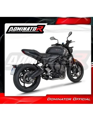 Ligne d'échappement complète inox Dominator HP8 Noir pour Triumph Trident 660 (2021-2024)