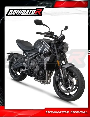 Ligne d'échappement complète inox Dominator HP8 Noir pour Triumph Trident 660 (2021-2024)