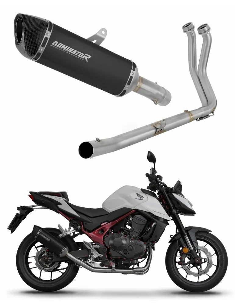 Ligne d'échappement complète inox Dominator HP6 Noir pour Honda CB 750 Hornet (2023)