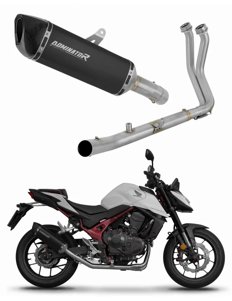 Ligne d'échappement complète inox Dominator HP6 Noir pour Honda CB 750 Hornet (2024-2025)