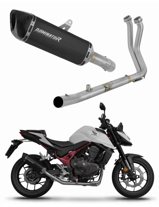 Ligne d'échappement complète inox Dominator HP6 Noir pour Honda CB 750 Hornet 2024-2025, vue 1