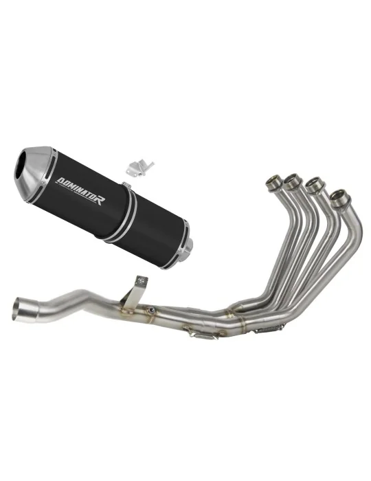 Ligne d'échappement complète inox Dominator OVR Noir pour Yamaha XJ 6N S F 2009-2016, vue 1