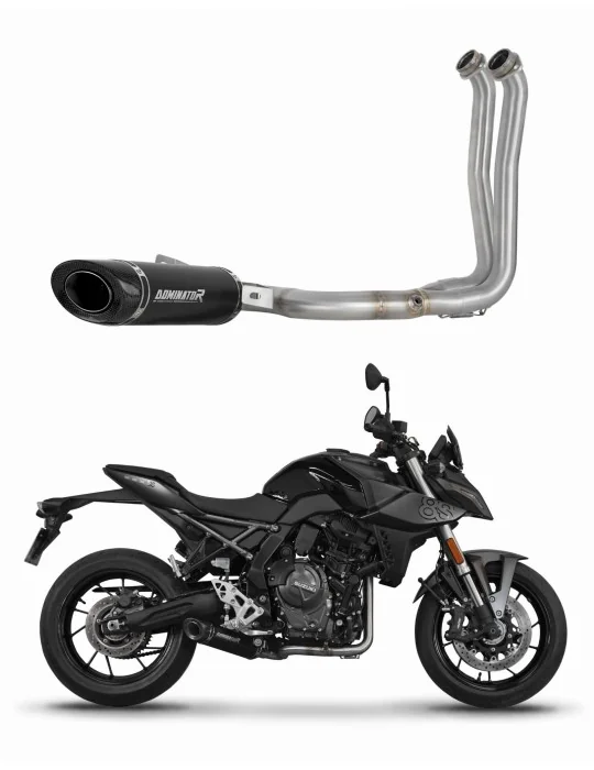 Ligne d'échappement complète inox Dominator HP8 Noir pour Suzuki GSX-8S / 8R 2022-2024, vue 1