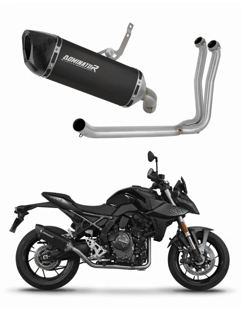 Ligne d'échappement complète inox Dominator HP6 Noir pour Suzuki GSX-8S / 8R (2022-2024)