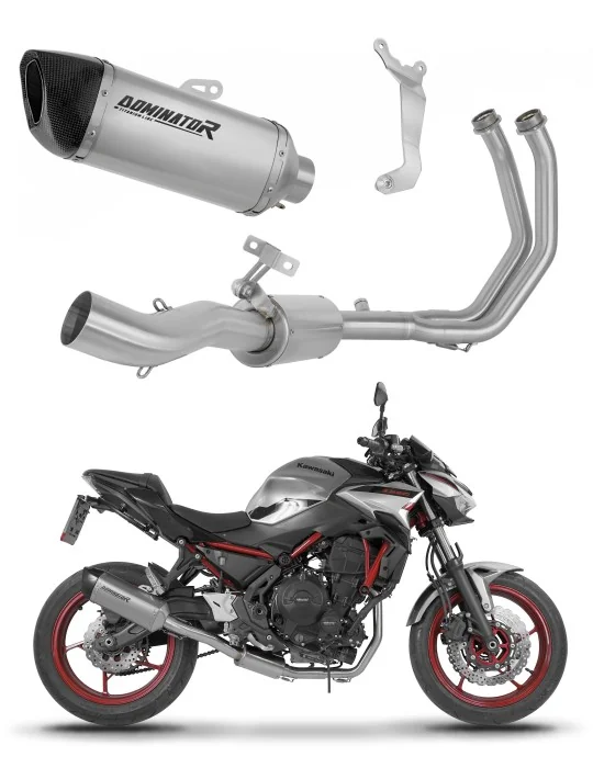 Ligne d'échappement complète Dominator HP6 Titane pour Kawasaki Ninja 650 2023-2026, vue 1
