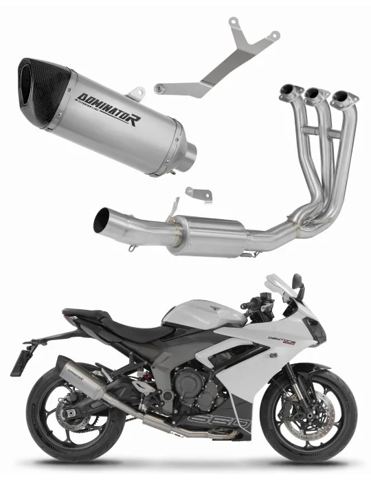 Ligne d'échappement complète Dominator HP6 Titane pour Triumph Daytona 660 2024-2026, vue 1