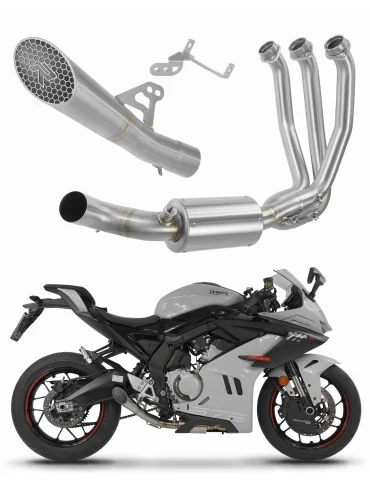 Ligne d'échappement complète inox Dominator GP3 pour CF Moto 675 SR-R (2024-2026)