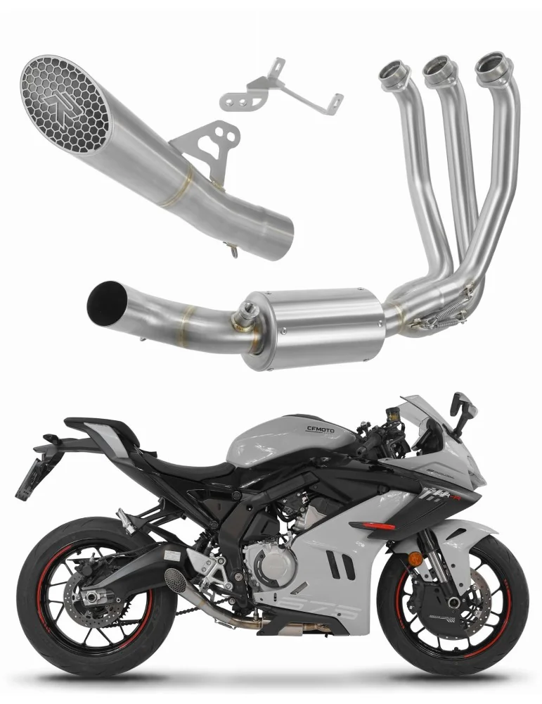 Ligne d'échappement complète inox Dominator GP3 pour CF Moto 675 SR-R (2024-2026)