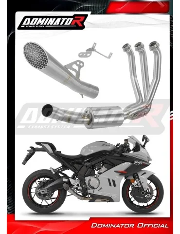 Ligne d'échappement complète inox Dominator GP3 pour CF Moto 675 SR-R (2024-2026)
