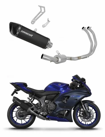 Ligne d'échappement complète inox Dominator HP6 Noir pour Yamaha YZF R7 Race (2021-2024)