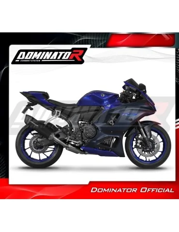 Ligne d'échappement complète inox Dominator HP6 Noir pour Yamaha YZF R7 Race (2021-2024)