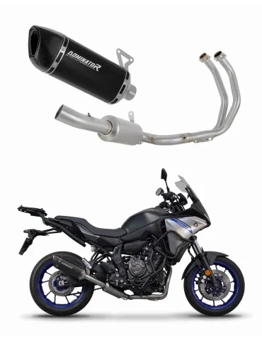 Ligne d'échappement complète inox Dominator HP6 Noir pour Yamaha Tracer 7 / GT (2020-2024)