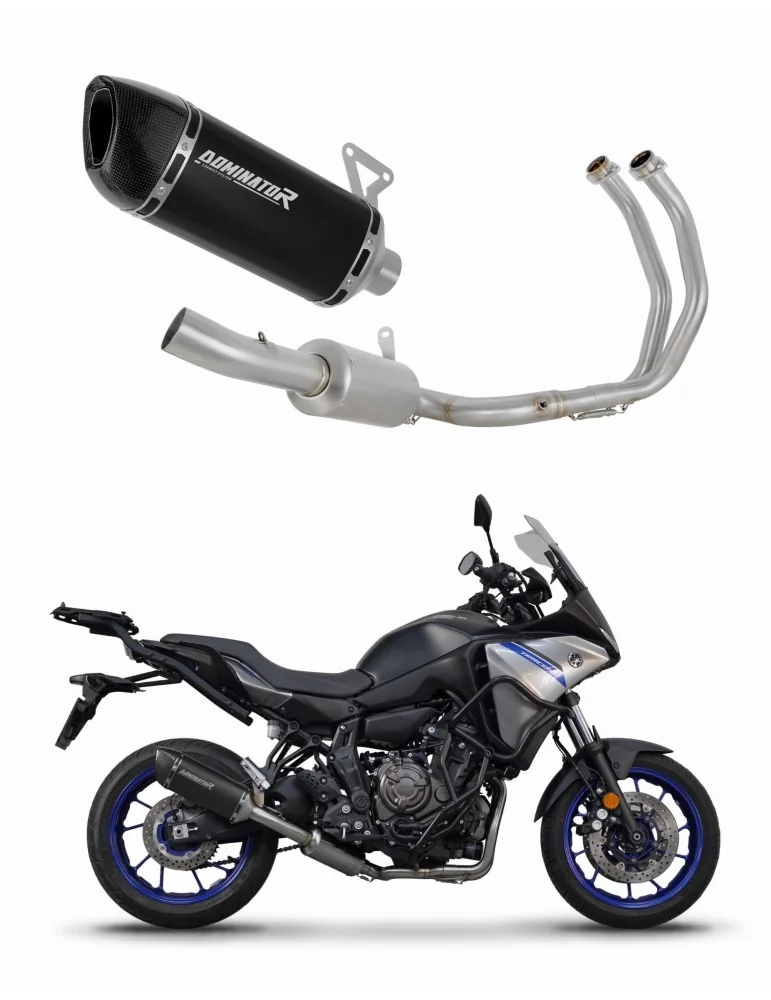 Ligne d'échappement complète inox Dominator HP6 Noir pour Yamaha Tracer 7 / GT (2020-2024)