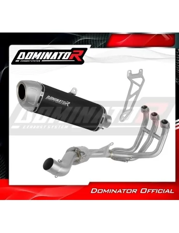 Ligne d'échappement complète inox Dominator S6 Noir pour Triumph Street Triple 765 S / R / RS (2023-2024)
