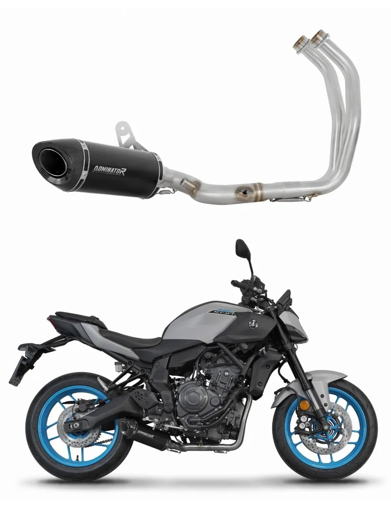 Ligne d'échappement complète inox Dominator HP8 Noir pour Yamaha MT 07 (2025)