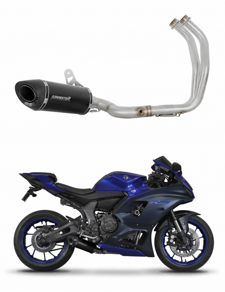 Ligne d'échappement complète inox Dominator HP8 Noir pour Yamaha YZF R7 (2021-2024)