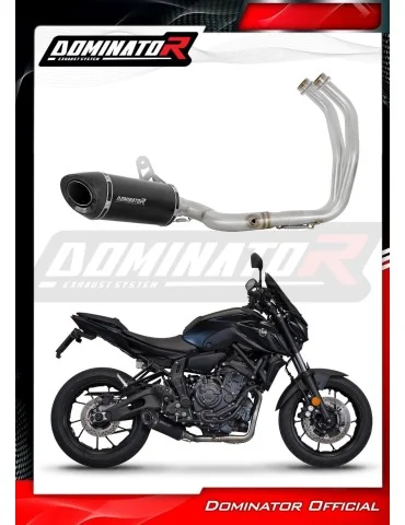 Ligne d'échappement complète inox Dominator HP8 Noir pour Yamaha MT 07 (2021-2024)