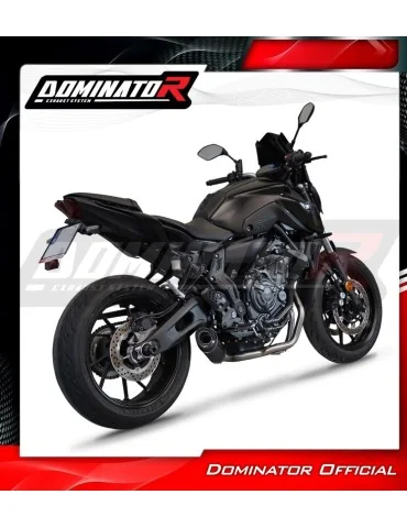 Ligne d'échappement complète inox Dominator HP8 Noir pour Yamaha MT 07 (2021-2024)