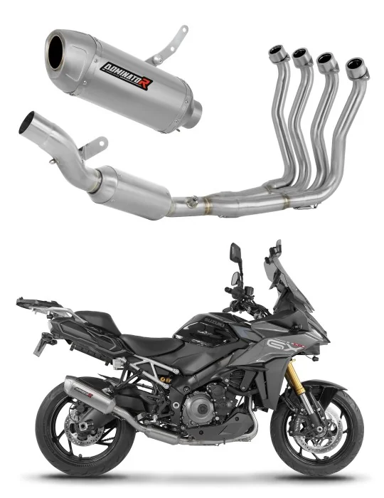 Ligne d'échappement complète inox Dominator S6 EX pour Suzuki GSX-S 1000 GX 2025-2026, vue 1