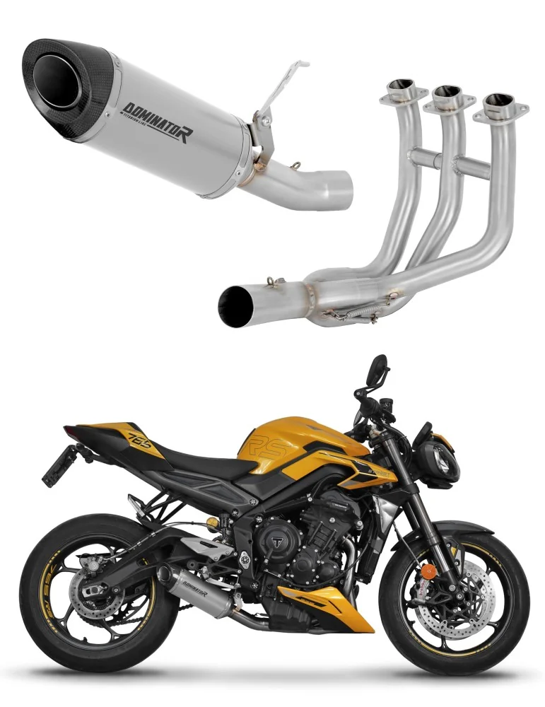 Ligne d'échappement complète Dominator HP8 Titane pour Triumph Street Triple 765 S / R / RS (2023-2024)