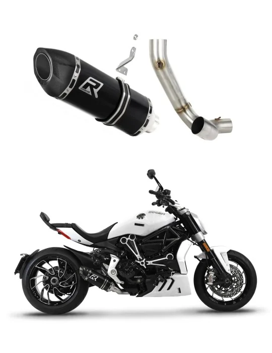 Silencieux slip-on Dominator HP5 Noir pour Ducati XDiavel S 2016-2023, vue 1