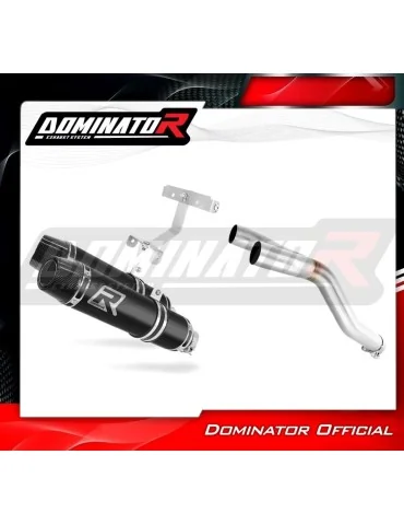 Silencieux slip-on Dominator HP3 Noir pour Yamaha FZ6 Fazer S2 (2006-2010)