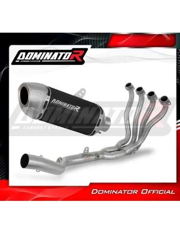 Ligne d'échappement complète inox Dominator S6 Noir pour Suzuki GSX-S 750 (2017-2020)